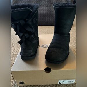UGG Black Bailey Bow Boots